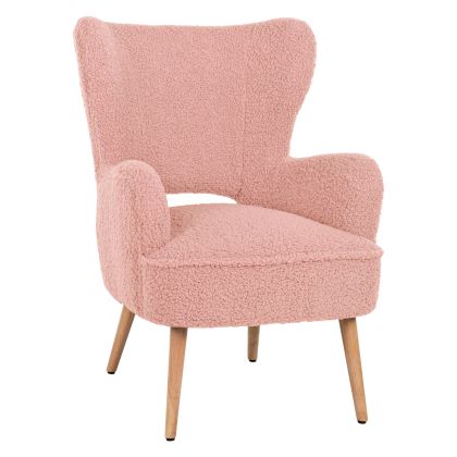 ARMCHAIR MYLIE HM8394.22 DUSTY PINK BOUCLE FABRIC 66X75X93Hcm.