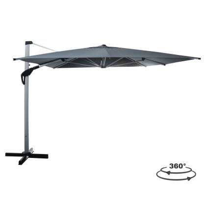 PROFESSIONAL UMBRELLA JAVANTE HM6622.01 ANODIZED ALUMINUM IN SILVER--GREY SHADE 3x3x2.56Hm
