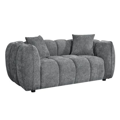 SOFA 2-SEATER LYKKE HM3324.01 GREY FABRIC 172x89x70Hcm.