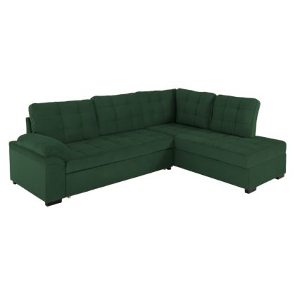 SOFABED RIGHT CORNER JADE HM3144.05R CYPRESS GREEN VELVET 250x80-180x73-88Hcm.