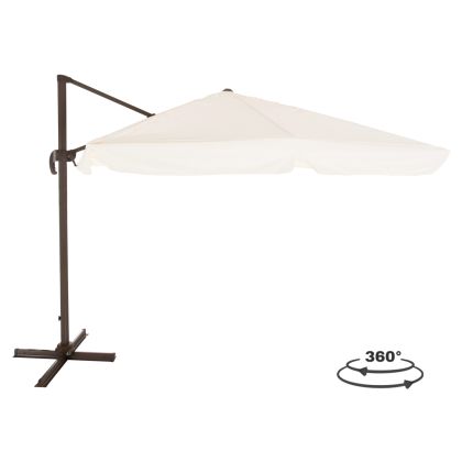 Umbrella SHADER Alu 3x3 360 degree with grey fabric HM6025.01