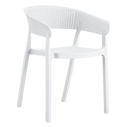 ARMCHAIR POLYPROPYLENE PERFOE HM5941.01 IN WHITE 53,5x50,5x73Hcm.