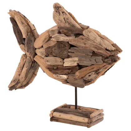 TABLE DECORATION FISH HM4271 DRIFTWOOD IN NATURAL 40x12x40Hcm.