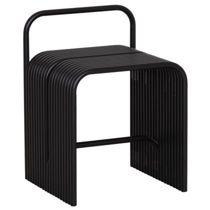 STOOL SERIES INTREPID HM6326.01 ALUMINUM IN BLACK 40x38x55Hcm.