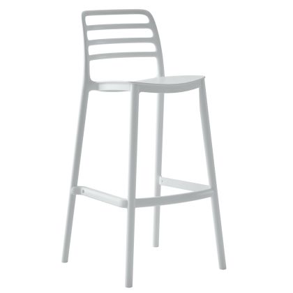 BAR STOOL POLYPROPYLENE SNOD HM6099.01 WHITE 37,2x50x101,5Hcm.