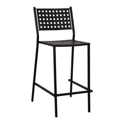 Stool bar Olympias Metallic HM5528.01 Black color 47x58x111cm