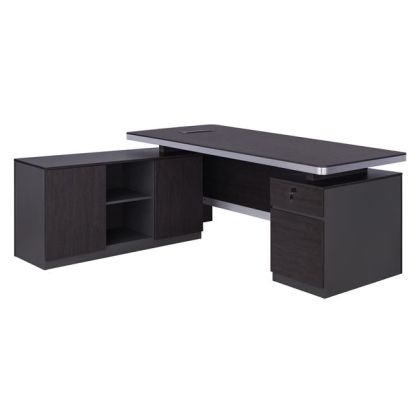 Professional office left corner HM2092L Rosewood 180x160x76Ηcm