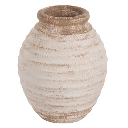 ДЕКОРАТИВНА ВАЗА PYDNA-АНТИЧЕН БЯЛ-БЕЖОВ ЦВЯТ 