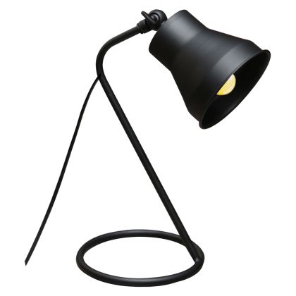 TABLE/DESKTOP LAMP HM7589.01 BLACK RING BASE, BLACK CAP