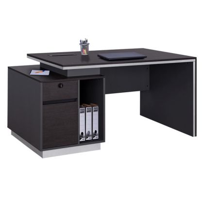 Professional office with left cabinet Rosewoof HM2087L 160x80x76Ηcm