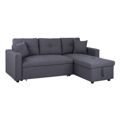 Corner Sofa Bed Wayne 224x147x85 HM3028.11 Grey Fabric