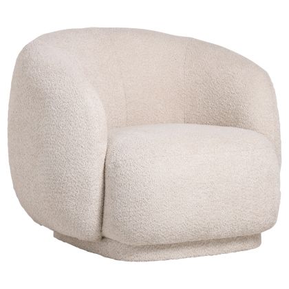 КРЕСЛО KARPEN -ПЛАТ ОТ БУКЛЕ ЕКРЮ 93x87x78H см.