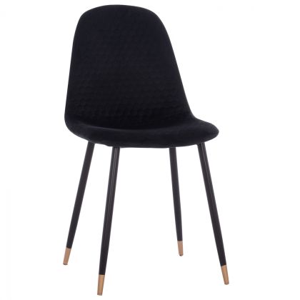 КАРЪКА LUCILLE HM8552.04 ΑΠΟ ΒΕΛΟΥΔΟ ΜΑΥΡΟ ΜΕ ΜΕΤΑΛΛΙΚΟ ΣΚΕΛΕΤΟ 45X56X81Υ ек.