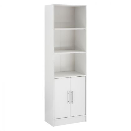 Bookcase from melamine ENSLEY HM2027.05 white color 60x30x180cm