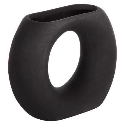 CERAMIC TABLE DECOR ELLIPTO HM4646.02 MATTE BLACK 18x6.5x14Hcm.