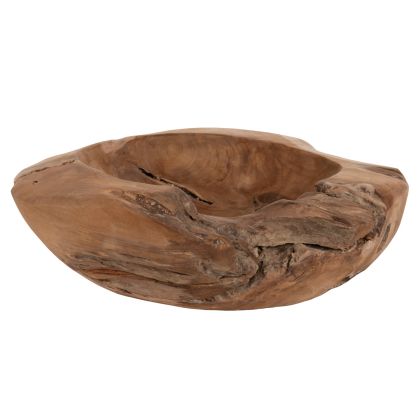 TABLE DECOR BOWL YOKI HM9629 TEAK WOOD Φ50x16Hcm.