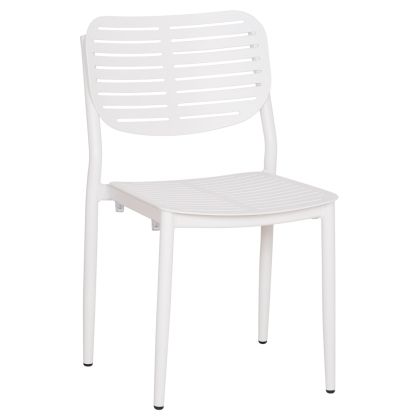 DINING CHAIR HILLIARD HM6645.02 ALUMINUM IN WHITE COLOR 46x54x78Hcm