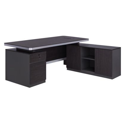 Professional office right corner HM2092R Rosewood 180x160x76Ηcm