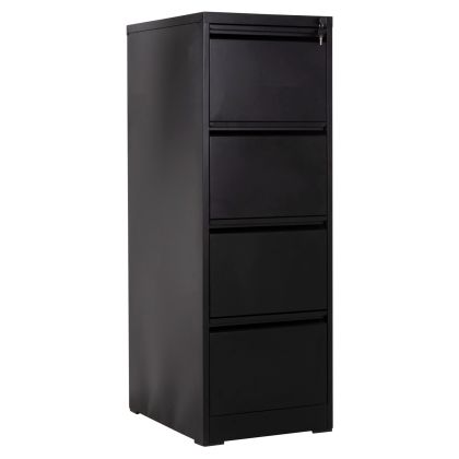 OFFICE FILING CABINET (4) SIDER HM6637.01 BLACK METAL 45.5x62x134Hcm.
