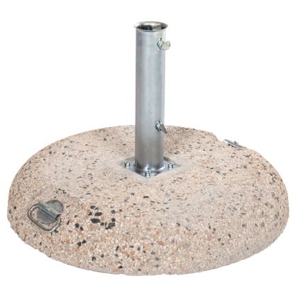 PREMIUM UMBRELLA BASE HM5476.70P CONCRETE MOSAIC 70KG WITH HANDLES AND GALVANISED TUBE Φ62mm