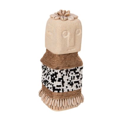 СТАТУЕТКА SUMBA -БЯЛ ПАРАС/ ВЪЖЕ 7x7x17Hcm.