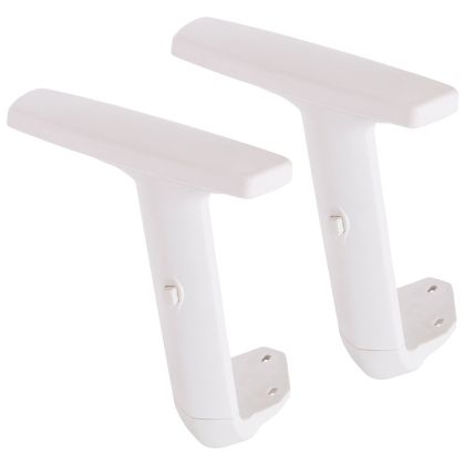 Комплект от 2 резервни подлакътника за офис стол (бял полипропилен)