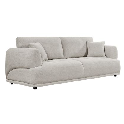 STRUCTO 3-Seater Sofa – Light Beige, 227 × 94 × 88 cm