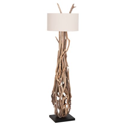 DECORATIVE FLOOR STANDING LAMP ALTAR HM4872 DRIFTWOOD--WHITE PVC CAP Φ44.5x167Hcm.