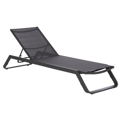 SUNLOUNGER MARIMAR HM6562.01 ALUMINUM FRAME & TEXTILENE IN GREY 220x67.5x31.5Hcm