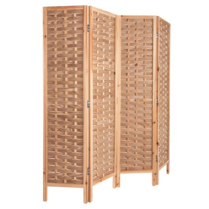 DIVIDER WITH 4 LEAFS SENTINEL HM4227 BAMBOO IN NATURAL COLOR 162x2,5x180Hcm.