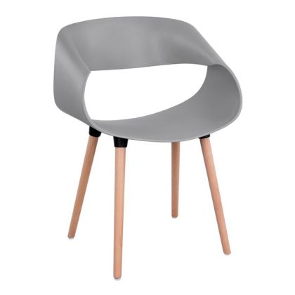 Polypropylene Armchair Maggie HM8600.10 Grey color 59x53x80 cm