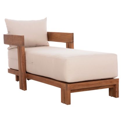 ШЕЗЛОНГ С ВЪЗГЛАВНИЦИ СЕРИЯ KIOTO-ЕСТЕСТВЕН ЦВЯТ 165x70x64Всм.