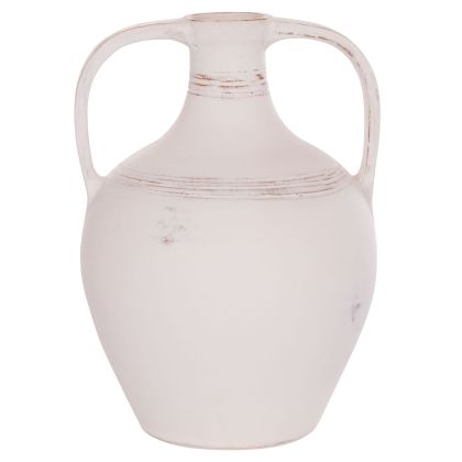 Декоративна ваза (амфора) Feax-бяло – 35x35x48 см (в).
