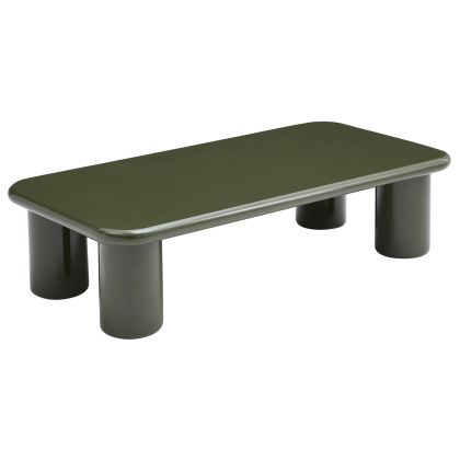 COFFEE TABLE SOLNA HM18454.07 MDF IN GLOSSY OLIVE GREEN 120x60x31Hcm.