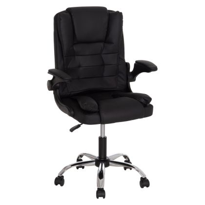 OFFICE CHAIR CANAN HM1201.11 BLACK PVC--CHROME BASE 63x62x93-101Hcm.