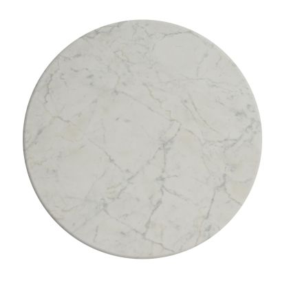 TABLETOP ROUND 411 WERZALIT Φ70cm ΙΝ WHITE MARBLE COLOR HM5228.08