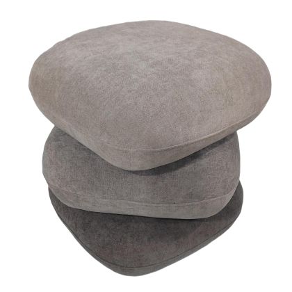 STOOL SWIVEL RUBICON HM18472.11 FABRIC 3 SHADES OF GREY 45x45x45.5Hcm.