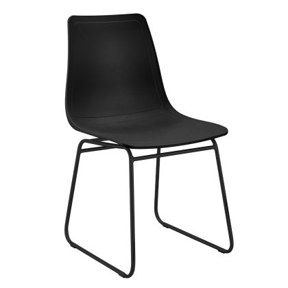 DINING CHAIR HYGGE HM18484.02 POLYPROPYLENE & METAL IN BLACK 42x44x77Hcm.