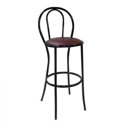 Bar Stool Vienna Metallic with brown PU TS604