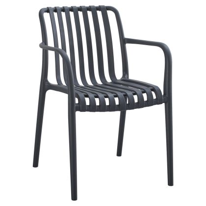 POLYPROPYLENE ARMCHAIR TIPPY HM5940.10 DARK GREY 55x55x81Hcm.