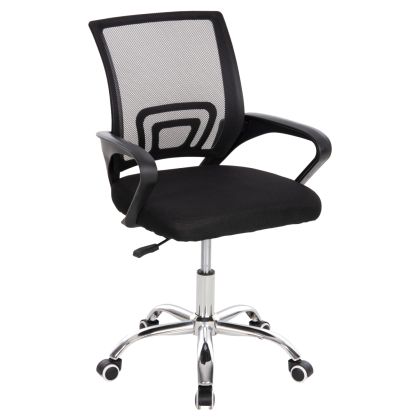 OFFICE CHAIR BRISTONE HM1058.31 CHROMED LEG-BLACK MESH-RECLINE 56x53x93Hcm.