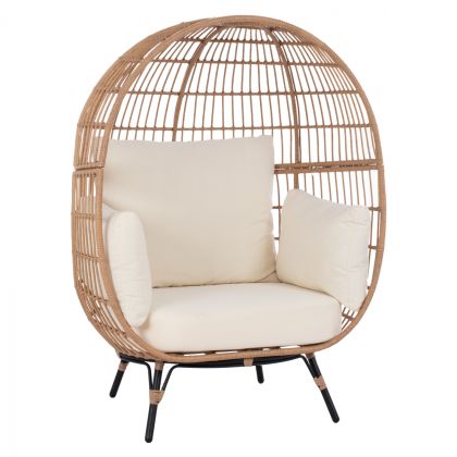 ARMCHAIR NEST ALLEGRA HM5764 WITH WICKER IN BEIGE SHADE 110x85x148 cm.