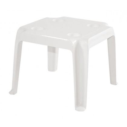 TABLE WITH 4 GLASSWARE + PLASTIC UMBRELLA POSITION