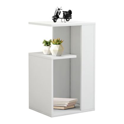 SIDE TABLE DAWN MELAMINE WHITE 35X29,5X60Hcm.HM8880.11