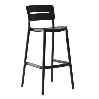 BAR STOOL POLYPROPYLENE SNOD2 HM6100.02 BLACK 37,2x50x101,5Hcm.