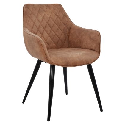 Armchair Mando HM8006.03 with brown Nubuck fabric 60x60x84cm