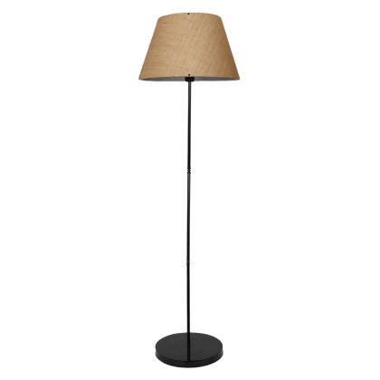 FLOOR STANDING LAMP HM7610.01 BLACK PILLAR, SAND COLORED CAP