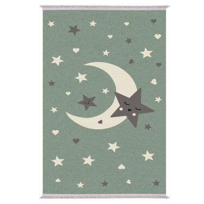 KIDS' CARPET WITH FRINGES HM7679.20 MOON-STARS 120Χ180