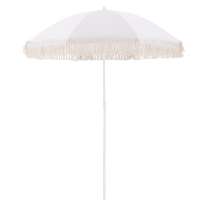 BEACH UMBRELLA WITH BEIGE MACRAME FRICTIONS HM5775.01 8 RADIAS Φ180Χ200m.