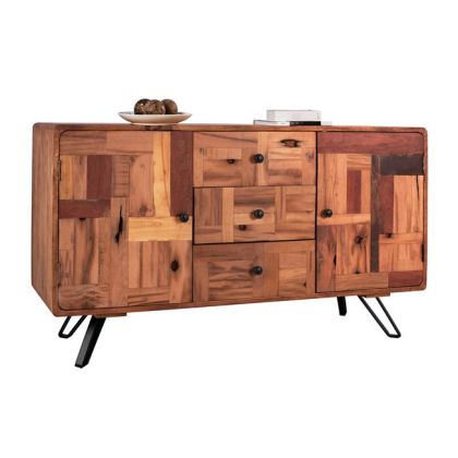 Buffet HM8382 Jaida from wood mango & metallic legs 140x40x80cm